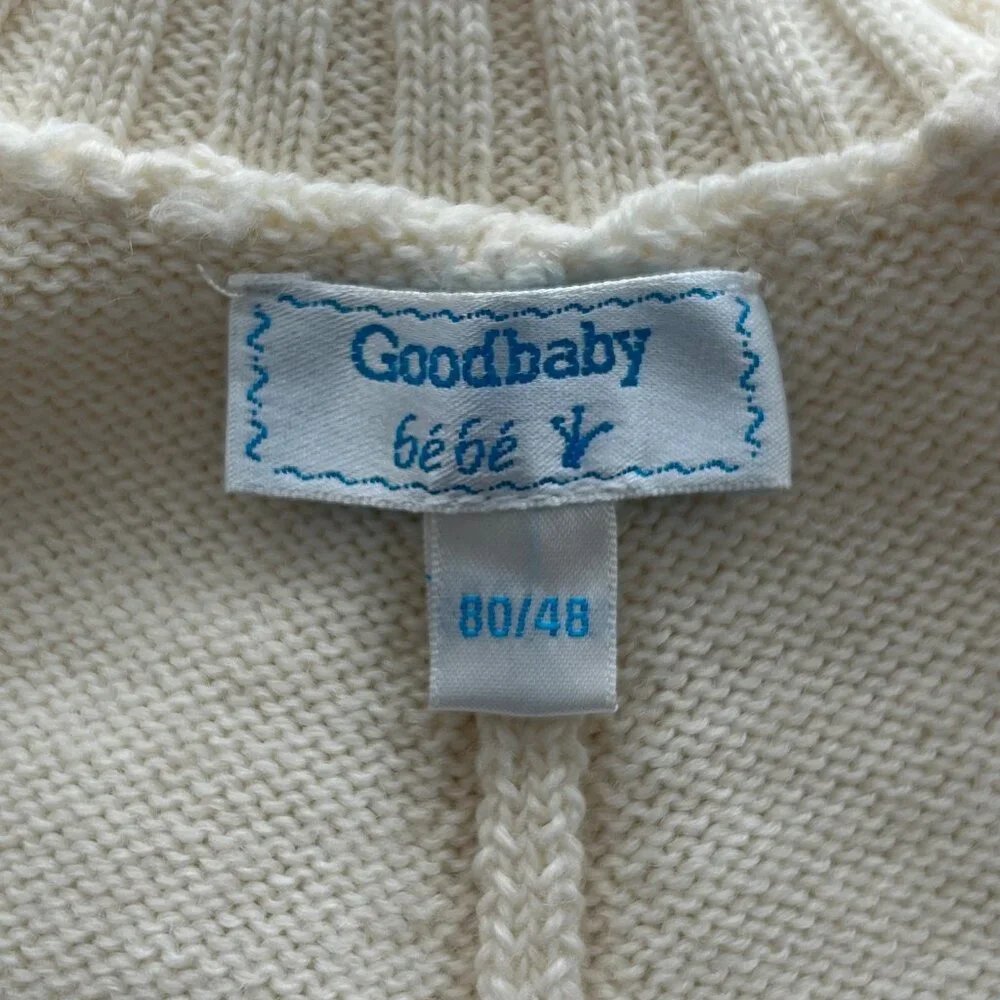 Goodbaby Wool Blend Ballet Embroidered‎ Knit Sweater Poncho (12-18 months)